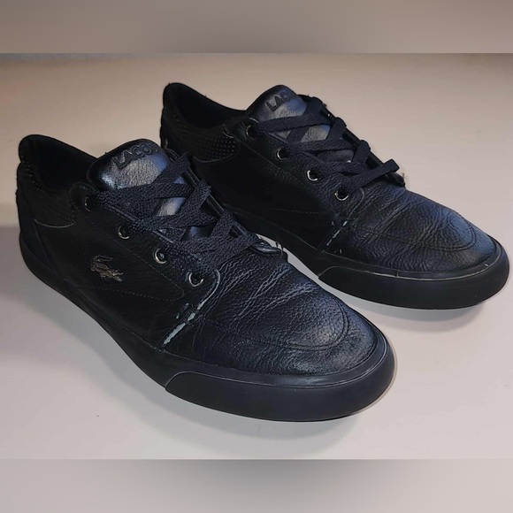 LACOSTE BAYLISS 118 1 BLACK  CASUAL MEN SHOES SZ 7 - Picture 1 of 6